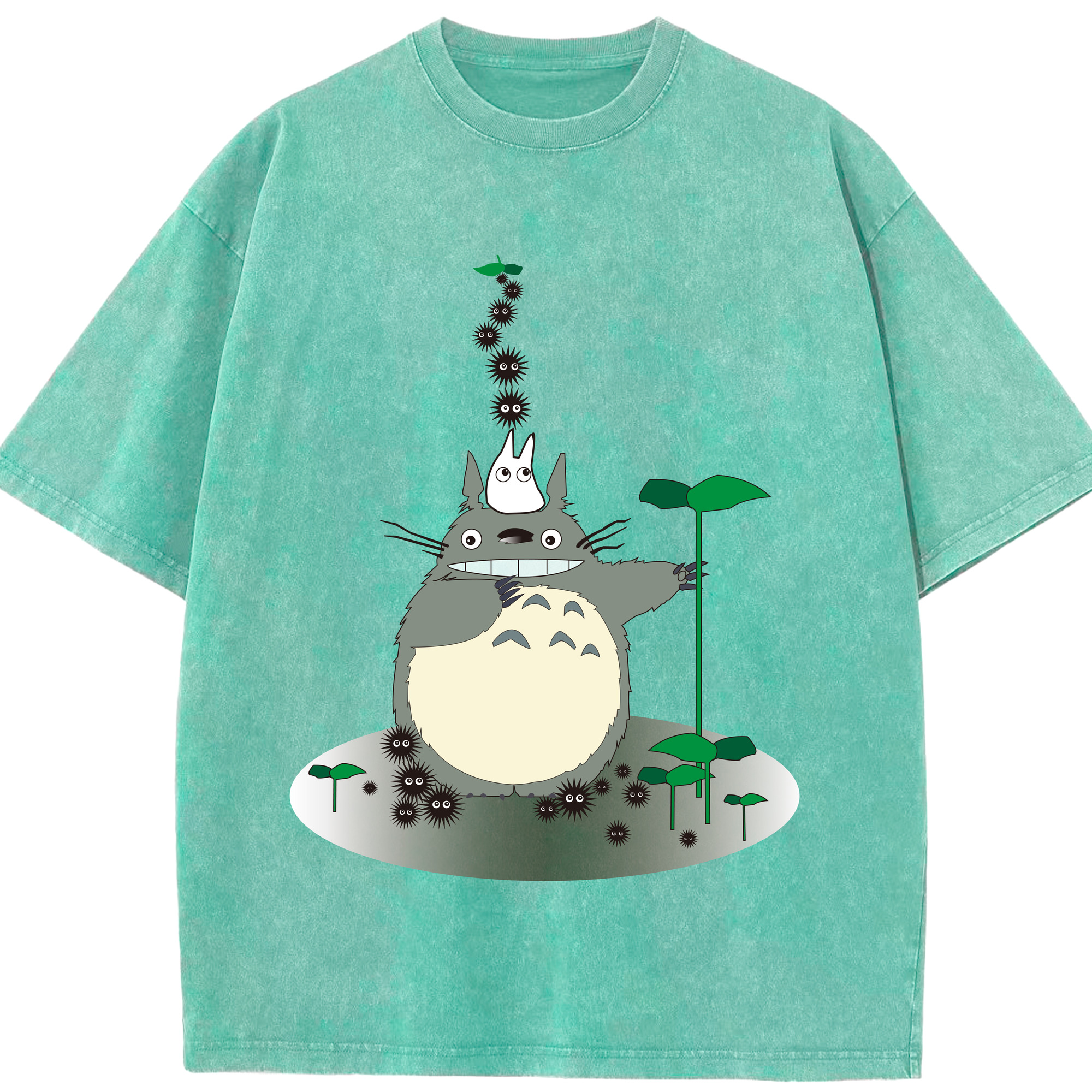 （画像用） となりのトトロ 草壁メイ 草壁サツキ My Neighbor Totoro Satsuki Kusakabe Mei Kusakabe 綿100% ヴィンテージ風 半袖Tシャツ（フロントプリント）